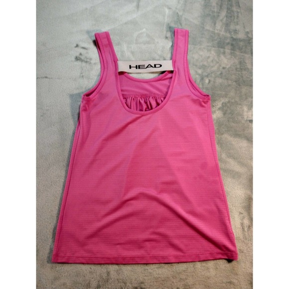 HEAD Ladies Active Tops Pair Sm & Xsm Pink Coral Tank Racer Back - Picture 2 of 12